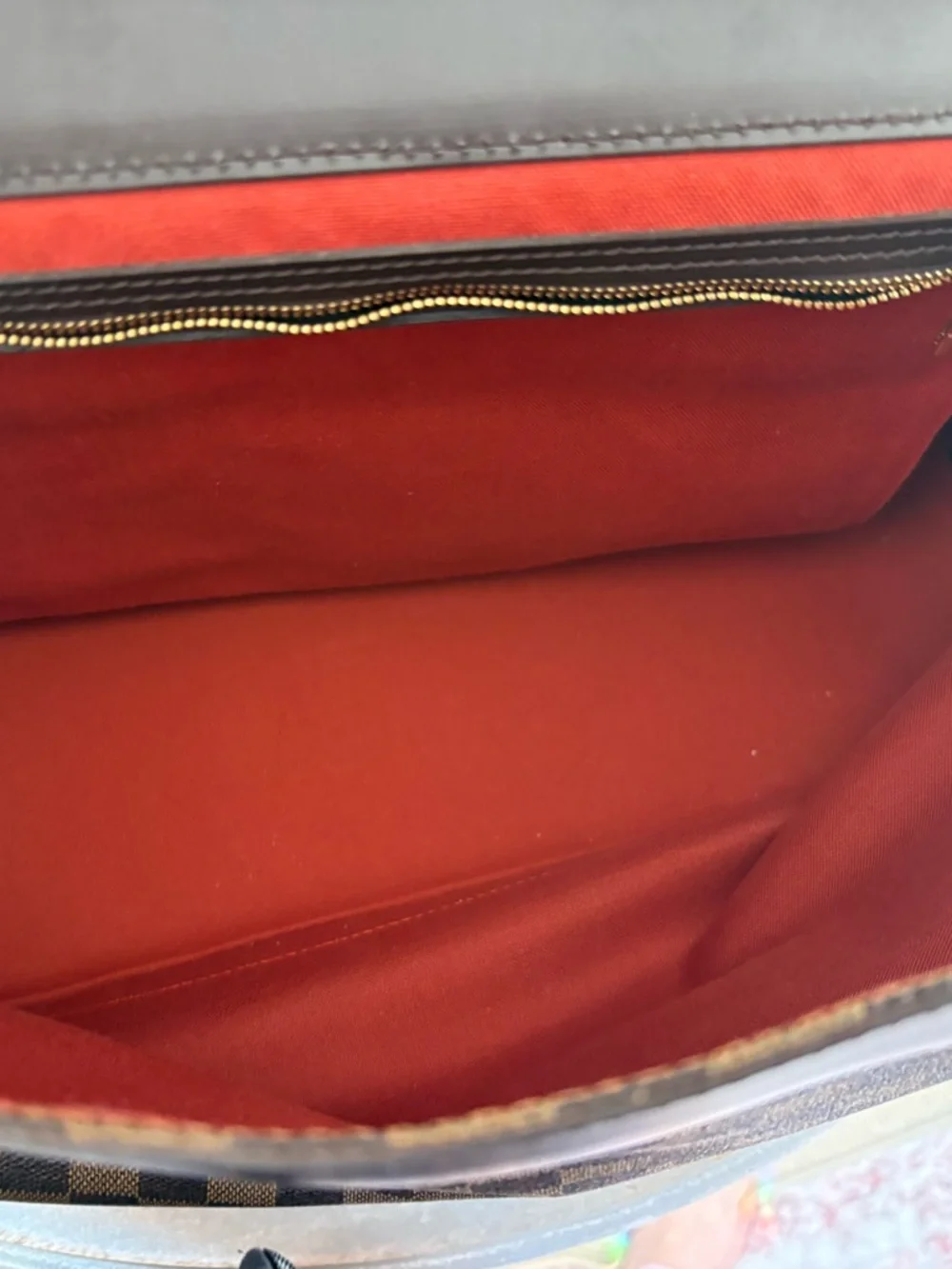 Louis Vuitton Brown Damier Canvas Travel Weekend Bag with Dark Trim - Picture 12 of 16